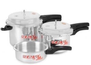 Surya Accent Super Saver Combo Pack 5 L, 3 L, 2 L Pressure Cooker + FREE Shipping