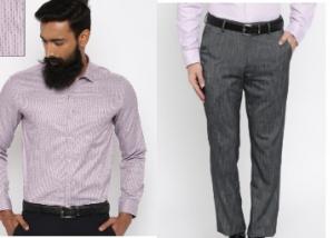 Combo of Formal Trousers and Formal Shirt at Just Rs. 1183 + Free Shipping