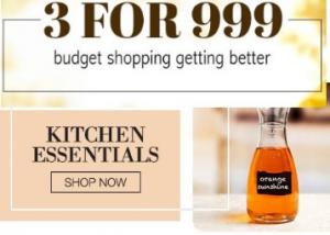 Buy Any 3 Kitchen & Dining Essentials at Just Rs. 999 + FREE Shipping