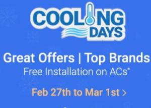 Last Day :- Flipkart Cooling Days - Great Deals on Cooling Appliances + FREE Installation on AC's