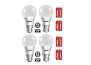 Eveready 7W White Led Bulb + Set Of 4 With FREE Battery + Free Shipping