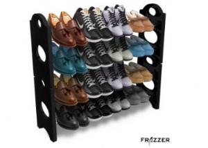 Frazzer Stackable Shoe Rack Storage 12 Pair with 4 Shoe Bags FREE