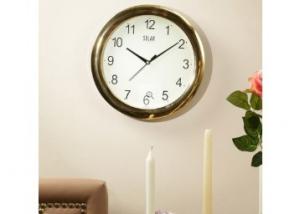 Solar Gold Plastic 11 Inch Round Wall Clock at Flat 54% Off + Extra 25% OFF