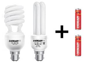 FLIPKART DOD :- Eveready 27 W, 15 W B22 CFL Bulb at Just Rs. 199