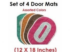 K decor Set of 4 Door Mats at Just Rs. 109