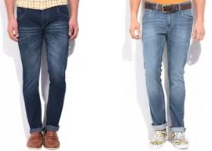 Lee, Wrangler& more Jeans at Minimum 60% Off Start at Rs. 419 + Bank Offers