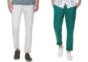 KOOVS, ONLY, Blue Saint Trousers & Chinos at Upto 80% OFF + Free Shipping