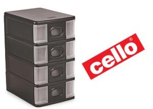 Cello Alpha 4 Drawer Plastic Greys System Box at Just Rs. 299