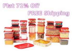 All Time Polka Red Rectangle Storage Container - Set of 31 at 71% Off