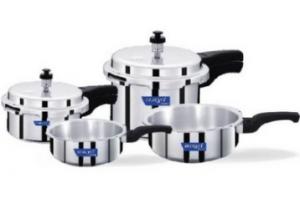 Surya Accent Cooker ( 2 + 4 Litre) & Pan Set ( 1 + 3 Litre ) at 60% OFF