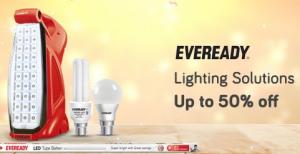 Upto 50% of on Eveready Lightening Solutions + Bank offers