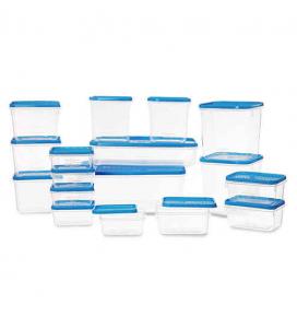 All Time Polka Blue Rectangle Storage Container - Set of 17 at 51% Off