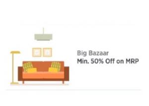 Paytm Big Bazaar - Get Mnimum 50% off on Mrp Products + Extra Cashback