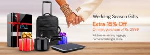 Wedding Season Gifts- Upto 70%+ Extra 15% off on purchase of 2999