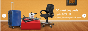 Up to 60% off on must buy Deals on Kitchen, furnishing & more