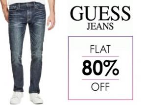 Big Discount Ever:- GUESS JEANS at FLAT 80% Off, starts at Rs. 1199