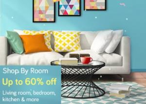 Shop By Room - Upto 60% off on Home & Kitchen Products